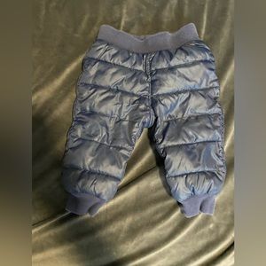 Old navy dark blue insulated puffy pants 12-18 months